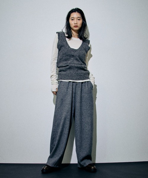 HANNE（アン）の「ウールライクイージーパンツ（その他パンツ・レディース・グレー/ダークグレー・S/M）」の3枚目の写真