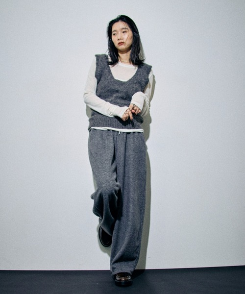 HANNE（アン）の「ウールライクイージーパンツ（その他パンツ・レディース・グレー/ダークグレー・S/M）」の4枚目の写真