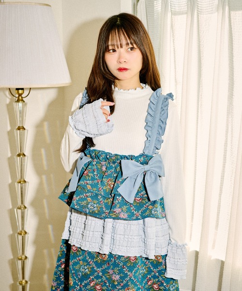 kutir(クティール)の「【クティールとレトロ】フリルドッキングハイネックカットソー(Tシャツ/カットソー・レディース・ホワイト系その他/オフホワイト・FREE)」の3枚目の写真