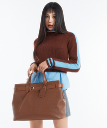 BADGIGI（バッドジジ）の「Belt leather tote bag, brown（トートバッグ）」
