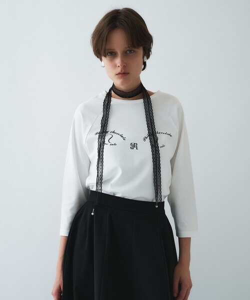 cloenc（クロエンス）の「【Philly chocolateコラボ】キャットプリントロングTシャツ（Tシャツ/カットソー・レディース・グレー系その他2/ベージュ系/ホワイト系1/ホワイト系2/グレー系その他/ベージュ系1・02）」の8枚目の写真