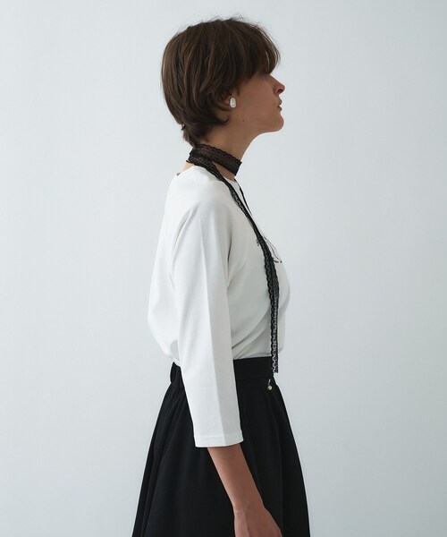 cloenc（クロエンス）の「【Philly chocolateコラボ】キャットプリントロングTシャツ（Tシャツ/カットソー・レディース・グレー系その他2/ベージュ系/ホワイト系1/ホワイト系2/グレー系その他/ベージュ系1・02）」の10枚目の写真