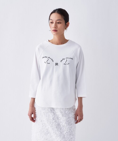 cloenc（クロエンス）の「【Philly chocolateコラボ】キャットプリントロングTシャツ（Tシャツ/カットソー・レディース・グレー系その他2/ベージュ系/ホワイト系1/ホワイト系2/グレー系その他/ベージュ系1・02）」の12枚目の写真