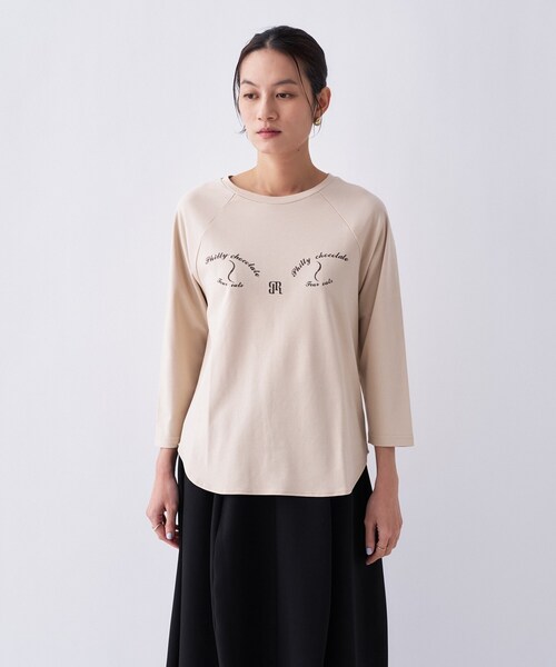 cloenc（クロエンス）の「【Philly chocolateコラボ】キャットプリントロングTシャツ（Tシャツ/カットソー・レディース・グレー系その他2/ベージュ系/ホワイト系1/ホワイト系2/グレー系その他/ベージュ系1・02）」の16枚目の写真