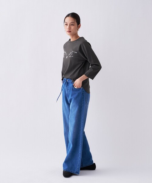 cloenc（クロエンス）の「【Philly chocolateコラボ】キャットプリントロングTシャツ（Tシャツ/カットソー・レディース・グレー系その他2/ベージュ系/ホワイト系1/ホワイト系2/グレー系その他/ベージュ系1・02）」の20枚目の写真
