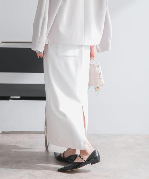 URBAN RESEARCH ROSSO WOMEN(アーバンリサーチ ロッソ)の「ストレッチジョーゼットスカート(スカート・レディース・ホワイト/グレー系その他/ネイビー・FREE)」の18枚目の写真