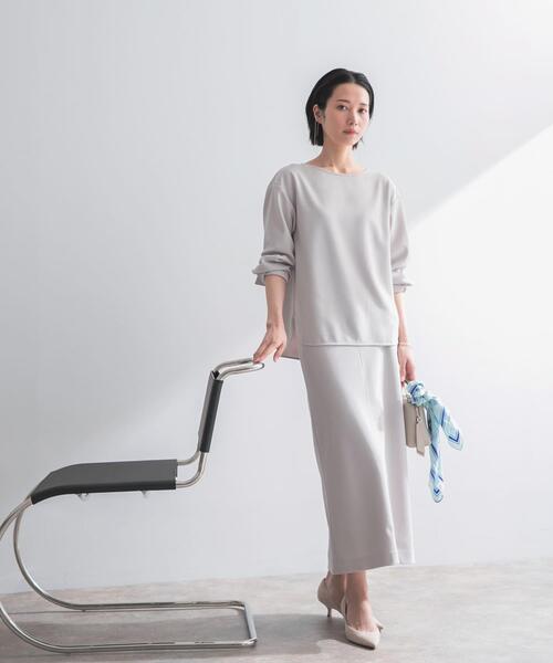 URBAN RESEARCH ROSSO WOMEN(アーバンリサーチ ロッソ)の「ストレッチジョーゼットスカート(スカート・レディース・ホワイト/グレー系その他/ネイビー・FREE)」の12枚目の写真