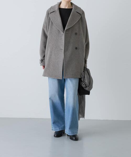 かぐれ(カグレ)の「ウールPコート(ピーコート・レディース・チャコールグレー/グレー・FREE)」の5枚目の写真