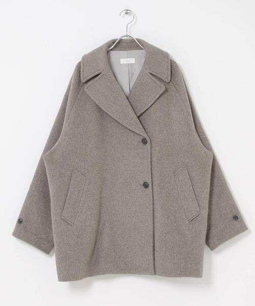 かぐれ(カグレ)の「ウールPコート(ピーコート・レディース・チャコールグレー/グレー・FREE)」の10枚目の写真