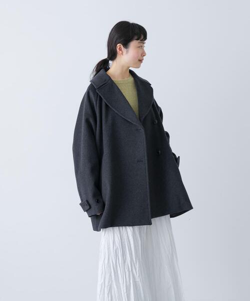 かぐれ(カグレ)の「ウールPコート(ピーコート・レディース・チャコールグレー/グレー・FREE)」の16枚目の写真
