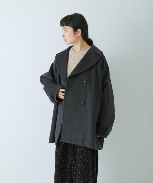 かぐれ(カグレ)の「ウールPコート(ピーコート・レディース・チャコールグレー/グレー・FREE)」の21枚目の写真