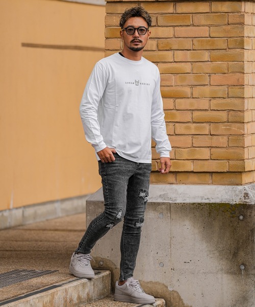 adamsJUGGLER(アダムスジャグラー)の「RTEG R.Sドッグロンティー(Tシャツ/カットソー・メンズ・ホワイト/ブラック・S/M/L/XL/XXL)」の21枚目の写真