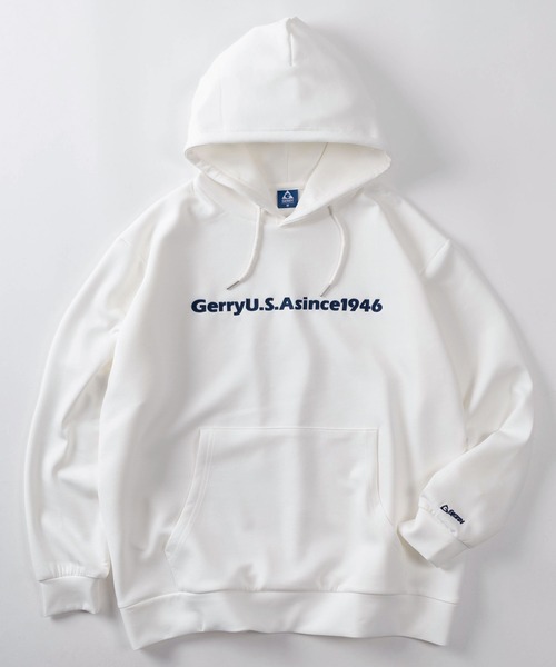 GERRY(ジェリー)の「【70】【GERRY/ジェリー】ダンボールニット フロントロゴ刺繍 プルパーカー(パーカー・メンズ・ブラック/ブルー/ライトグレー/ホワイト・M/XL/L)」の1枚目の写真
