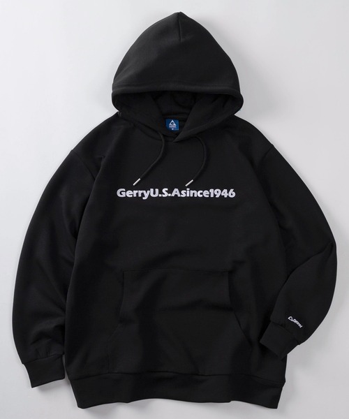 GERRY(ジェリー)の「【70】【GERRY/ジェリー】ダンボールニット フロントロゴ刺繍 プルパーカー(パーカー・メンズ・ブラック/ブルー/ライトグレー/ホワイト・M/XL/L)」の2枚目の写真