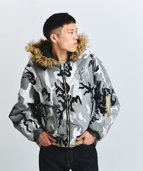 ジャケット・アウター FAF x FOSTEX MCD HOODED BOMBER BLOUSON FAF x FOSTEX MCD EXCLUSIVE HOODED BOMBER BLOUSON（MA-1）｜FAF