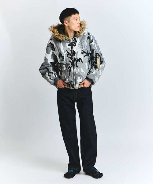ジャケット・アウター FAF x FOSTEX MCD HOODED BOMBER BLOUSON FAF x FOSTEX MCD EXCLUSIVE HOODED BOMBER BLOUSON（MA-1）｜FAF