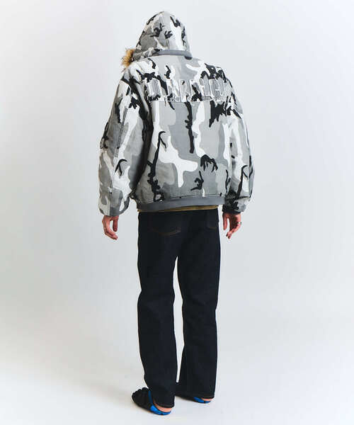 ジャケット・アウター FAF x FOSTEX MCD HOODED BOMBER BLOUSON FAF x FOSTEX MCD EXCLUSIVE HOODED BOMBER BLOUSON（MA-1）｜FAF