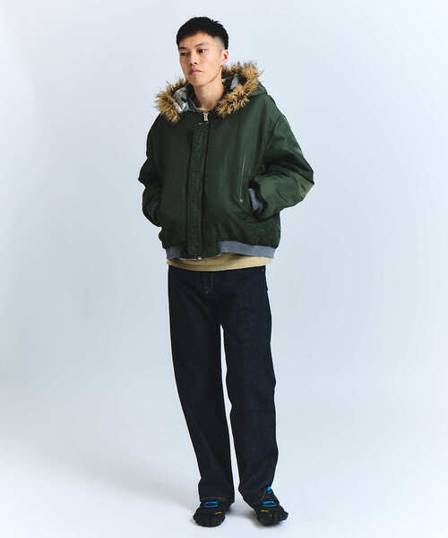 FAF(フェイク アス フラワーズ)の「FAF x FOSTEX MCD EXCLUSIVE HOODED BOMBER BLOUSON(MA-1・メンズ・ブラック/カーキ・2/1/3)」の11枚目の写真