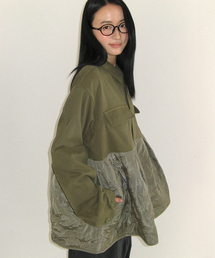 RONRON（ロンロン）の「RIBBON QUILTED FRILL FIELD JACKET KHAKI（ムートンコート）」