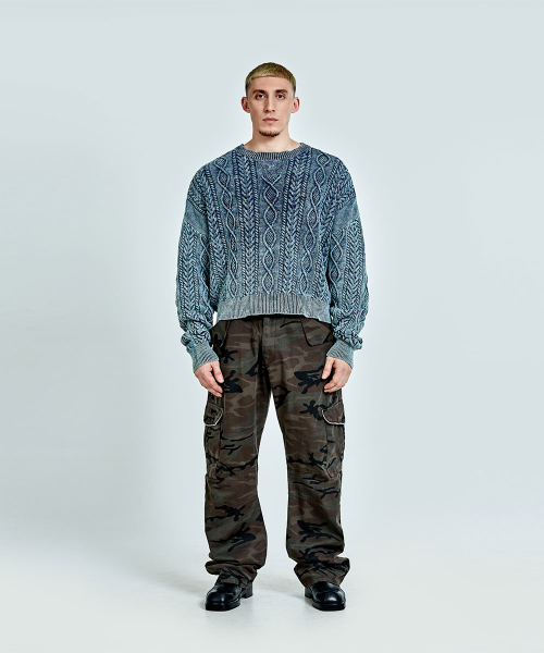 51%（フィフティーワンパーセント）の「Twisted denim knit - Blue（ニット/セーター・メンズ・その他・L/M）」の4枚目の写真