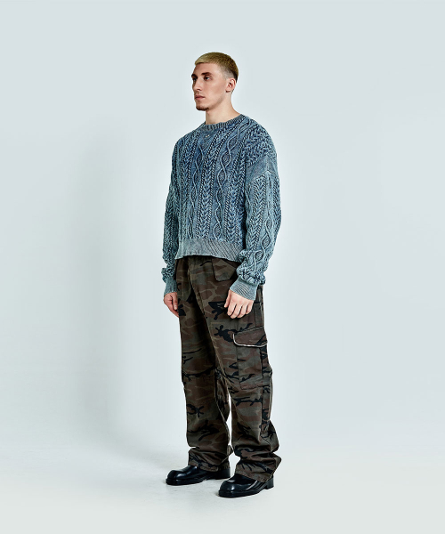 51%（フィフティーワンパーセント）の「Twisted denim knit - Blue（ニット/セーター・メンズ・その他・L/M）」の3枚目の写真