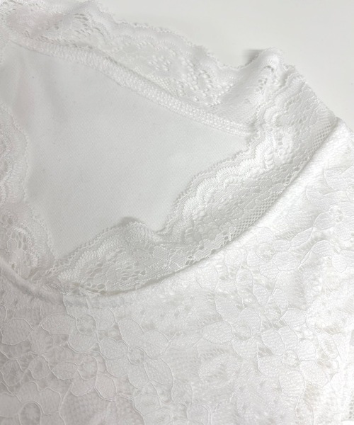 NANEA(ナネア)の「総レース Vネックシアートップス(Tシャツ/カットソー・レディース・ネイビー/ホワイト・LARGE/MEDIUM/SMALL)」の11枚目の写真