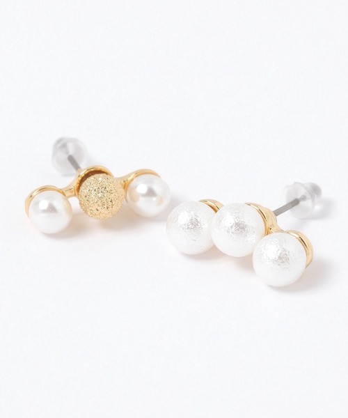 studio CLIP(スタディオクリップ)の「3パールバーピアス(ピアス(両耳用)・レディース・ホワイト/その他1・FREE)」の5枚目の写真