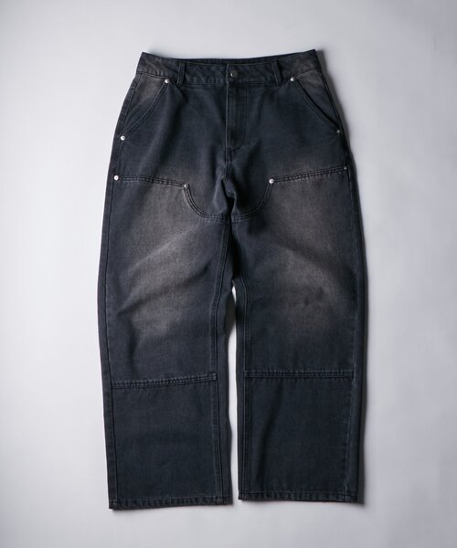 WHO'S WHO gallery（フーズフーギャラリー）の「KOOKY'Nダブルニー切り替えデニム（デニムパンツ・レディース・ブラック/インディゴブルー/ネイビー/サックスブルー・FREE）」の2枚目の写真