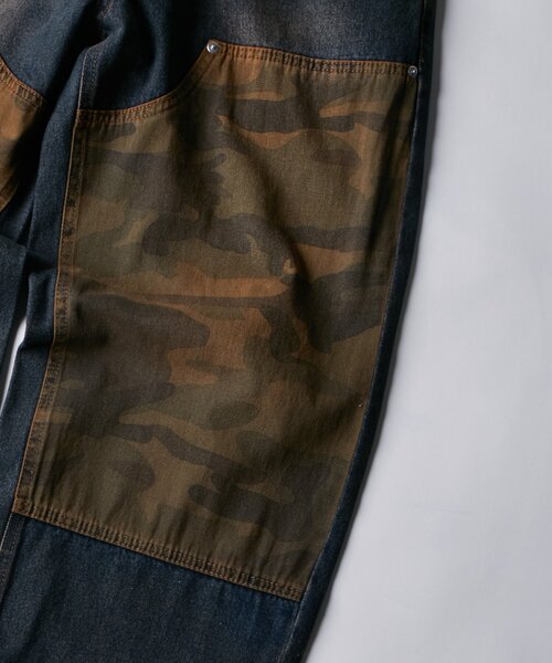 WHO'S WHO gallery（フーズフーギャラリー）の「KOOKY'Nダブルニー切り替えデニム（デニムパンツ・レディース・ブラック/インディゴブルー/ネイビー/サックスブルー・FREE）」の9枚目の写真