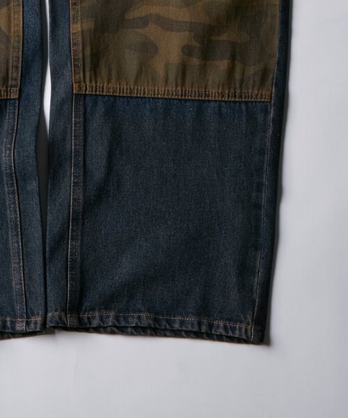 WHO'S WHO gallery（フーズフーギャラリー）の「KOOKY'Nダブルニー切り替えデニム（デニムパンツ・レディース・ブラック/インディゴブルー/ネイビー/サックスブルー・FREE）」の10枚目の写真