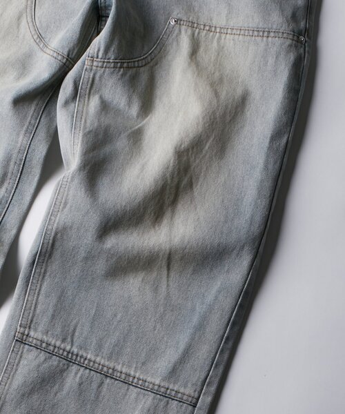 WHO'S WHO gallery（フーズフーギャラリー）の「KOOKY'Nダブルニー切り替えデニム（デニムパンツ・レディース・ブラック/インディゴブルー/ネイビー/サックスブルー・FREE）」の16枚目の写真