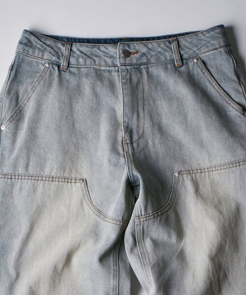 WHO'S WHO gallery（フーズフーギャラリー）の「KOOKY'Nダブルニー切り替えデニム（デニムパンツ・レディース・ブラック/インディゴブルー/ネイビー/サックスブルー・FREE）」の17枚目の写真