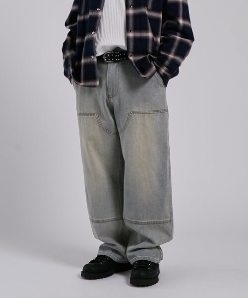 WHO'S WHO gallery（フーズフーギャラリー）の「KOOKY'Nダブルニー切り替えデニム（デニムパンツ・レディース・ブラック/インディゴブルー/ネイビー/サックスブルー・FREE）」の19枚目の写真