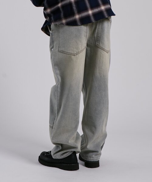 WHO'S WHO gallery（フーズフーギャラリー）の「KOOKY'Nダブルニー切り替えデニム（デニムパンツ・レディース・ブラック/インディゴブルー/ネイビー/サックスブルー・FREE）」の22枚目の写真