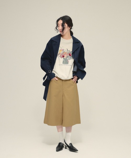 eL（エル）の「【eL】Twill Bermuda Pants/645549（その他パンツ・レディース・ベージュ/ネイビー・FREE）」の18枚目の写真