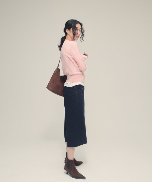 eL（エル）の「【eL】Twill Bermuda Pants/645549（その他パンツ・レディース・ベージュ/ネイビー・FREE）」の9枚目の写真