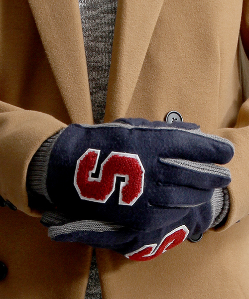 WEGO（ウィゴー）の「WEGO/ワッペンスタジアムグローブ（手袋・メンズ・ネイビー/ブラック・FREE）」の2枚目の写真