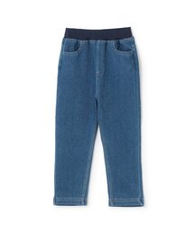 カットデニムストレートパンツ