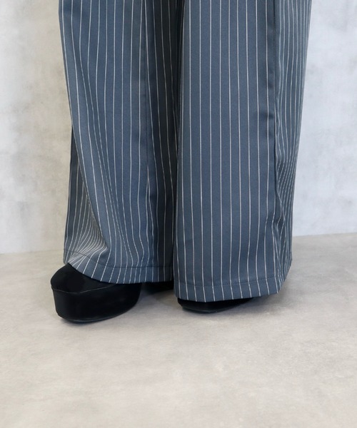 CECIL McBEE(セシルマクビー)の「ストライプレース切り替えパンツ(その他パンツ・レディース・グレー/ブラック・MEDIUM)」の13枚目の写真