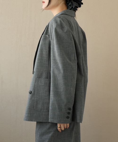 IENA LA BOUCLE（イエナラブークル）の「IENA LA BOUCLE グレンチェックダブルブレストジャケット（テーラードジャケット・レディース・グレー・FREE）」の8枚目の写真