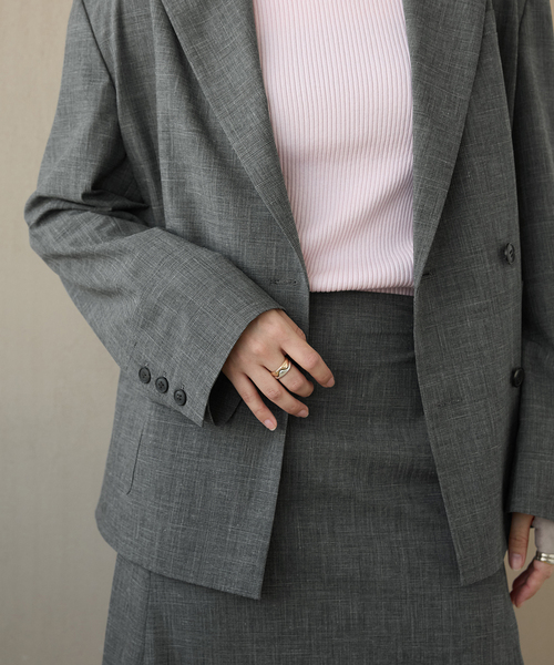 IENA LA BOUCLE（イエナラブークル）の「IENA LA BOUCLE グレンチェックダブルブレストジャケット（テーラードジャケット・レディース・グレー・FREE）」の11枚目の写真