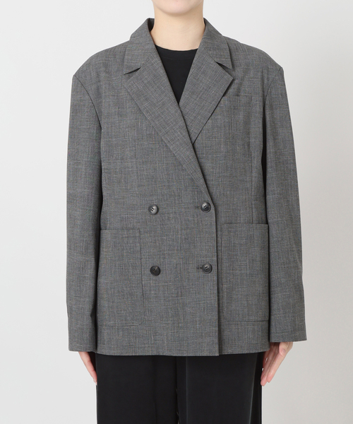 IENA LA BOUCLE（イエナラブークル）の「IENA LA BOUCLE グレンチェックダブルブレストジャケット（テーラードジャケット・レディース・グレー・FREE）」の16枚目の写真