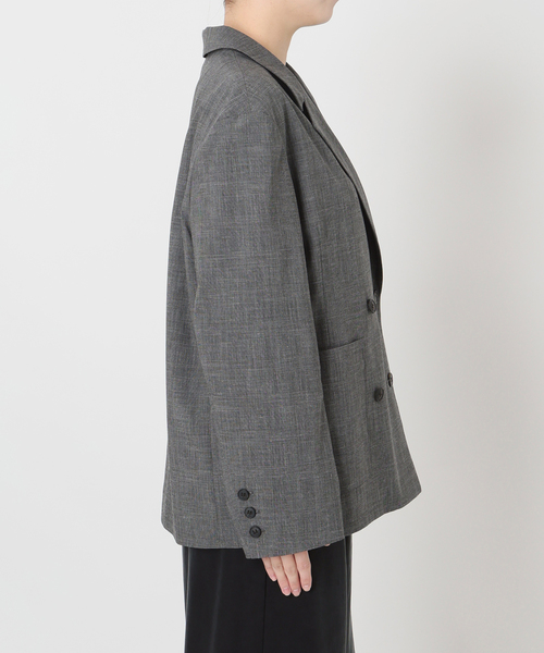 IENA LA BOUCLE（イエナラブークル）の「IENA LA BOUCLE グレンチェックダブルブレストジャケット（テーラードジャケット・レディース・グレー・FREE）」の19枚目の写真