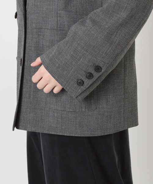 IENA LA BOUCLE（イエナラブークル）の「IENA LA BOUCLE グレンチェックダブルブレストジャケット（テーラードジャケット・レディース・グレー・FREE）」の21枚目の写真