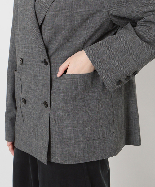 IENA LA BOUCLE（イエナラブークル）の「IENA LA BOUCLE グレンチェックダブルブレストジャケット（テーラードジャケット・レディース・グレー・FREE）」の22枚目の写真