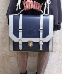 axes femme | ベルトデザイン配色サッチェル(ボストンバッグ)