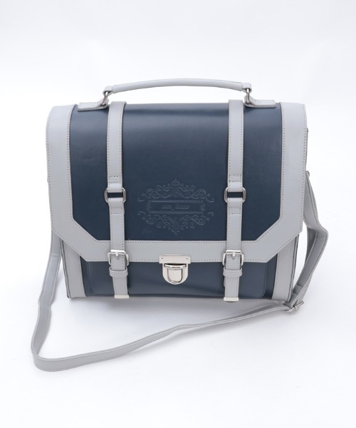 axes femme(アクシーズファム)の「ベルトデザイン配色サッチェル(ボストンバッグ・レディース・ネイビー/モカ/キナリ・FREE)」の14枚目の写真