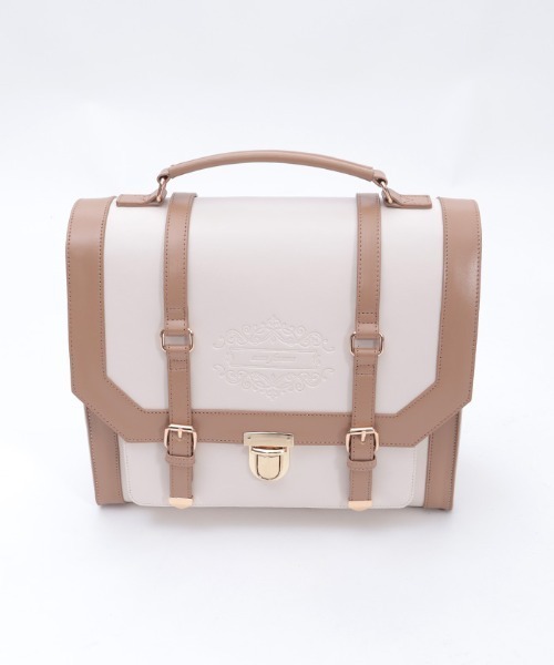 axes femme(アクシーズファム)の「ベルトデザイン配色サッチェル(ボストンバッグ・レディース・ネイビー/モカ/キナリ・FREE)」の18枚目の写真