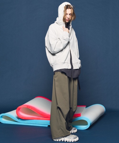 MAISON SPECIALプライムオーバースウェットジップフーディー UNISEX》Sun-fade Prime-Over Sweat Zip Hoodie/サンフェードプライム