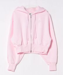 NIKE（ナイキ）の「NIKE ナイキ W PHNXFLC CROP FZHD スウェット フルジップパーカー IQ1256 663PNKFOM（スウェット）」